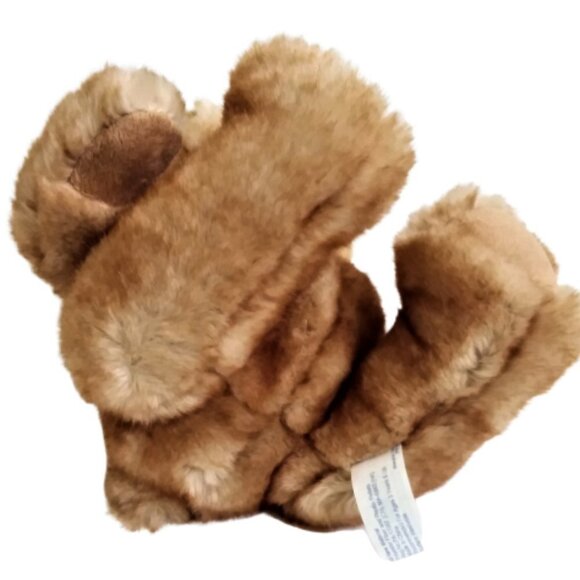 HugFun Brown Teddy Bear Orange Bow 10" Super Soft - Picture 11 of 11